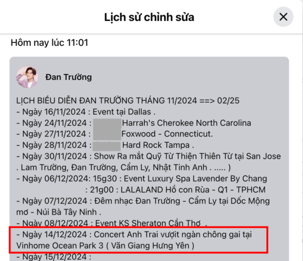 Một nam ca sĩ bị netizen đòi “lập biên bản” sau khi tiết lộ thông tin địa điểm tại concert Anh Trai Vượt Ngàn Chông Gai