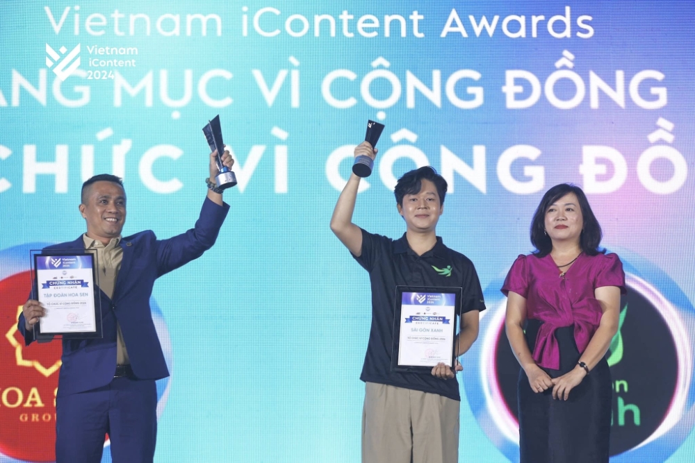 Tập đoàn Hoa Sen thắng giải “Tổ chức Vì cộng đồng” tại Vietnam iContent Awards 2024