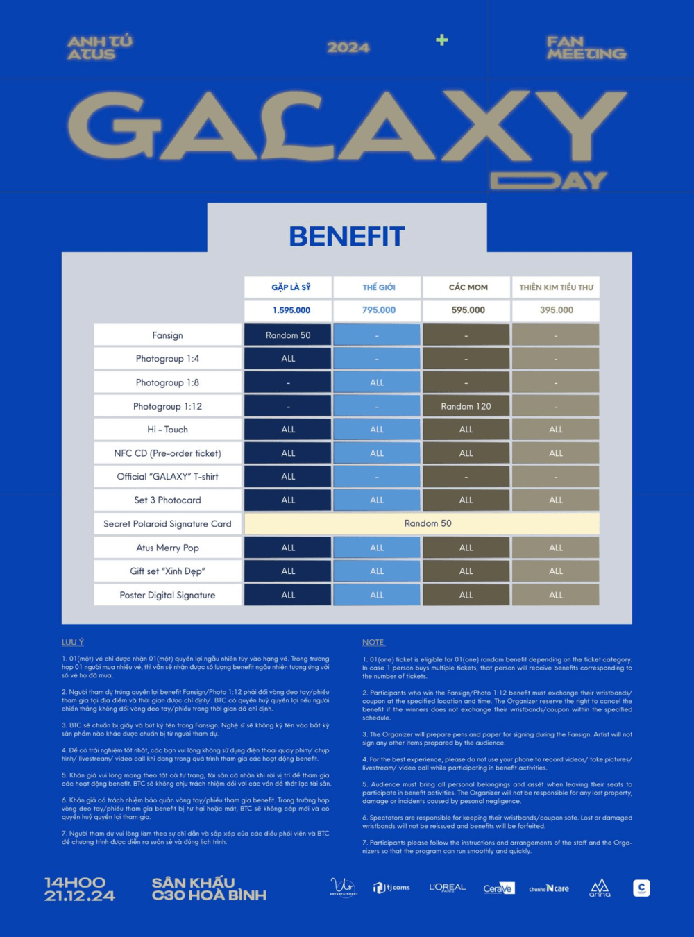 Chính thức: Anh Tú công bố seatmap & benefit - Fan Meeting GALAXY DAY, ngày mở bán sắp lộ diện - 3