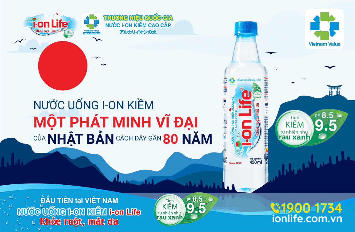 Sống khỏe cùng nước ion kiềm cao cấp i-on Life 