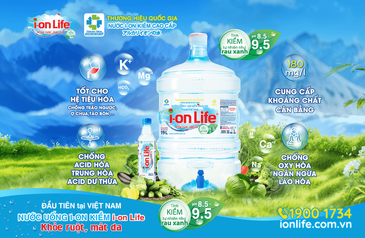 Sống khỏe cùng nước ion kiềm cao cấp i-on Life 