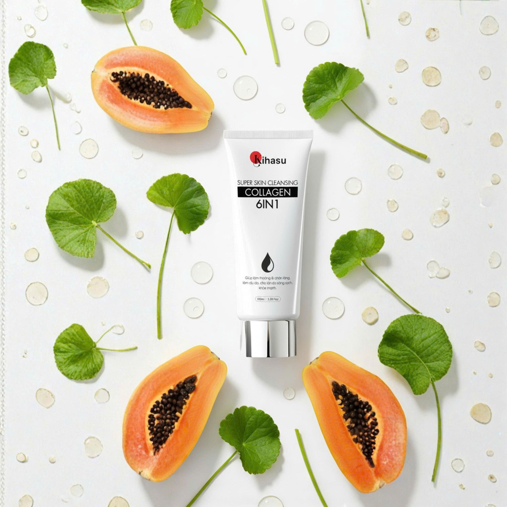 Sữa rửa mặt Collagen Kihasu 6in1 – Giải pháp chăm sóc da toàn diện chuẩn khoa học