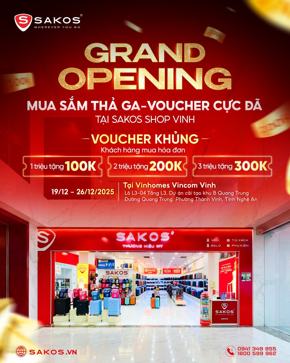 SAKOS khai trương cửa hàng mới tại Nghệ An, mở rộng mạng lưới tại Bắc Trung Bộ