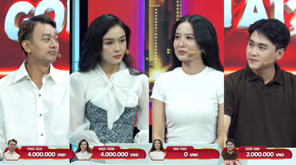 MC Đại Nghĩa bất ngờ trước màn chơi hiếm có cả 4 người cùng gặp may, người nhiều tiền thưởng chưa chắc là người chiến thắng