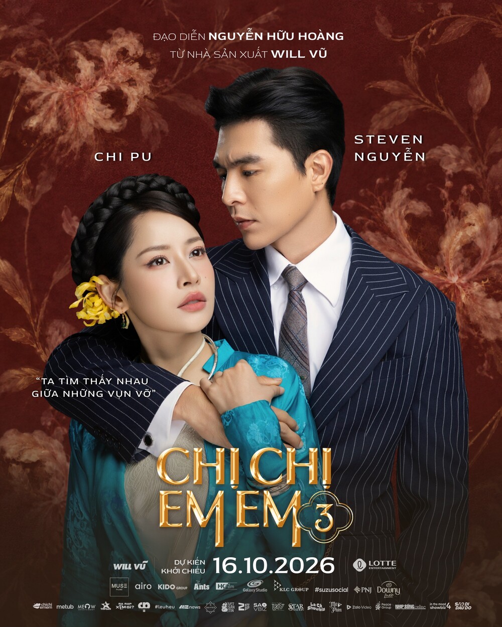 Chi Pu - Steven Nguyễn bất ngờ “thành đôi”, chuyện tình cảm trong “Chị Chị Em Em 3” thêm phức tạp